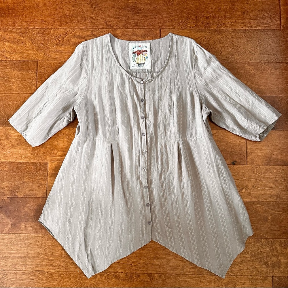 Gudrun Sjoden Taupe top size M